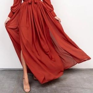 Celine Maxi Dress in the color Rust by Balticborn. Size small, worn once